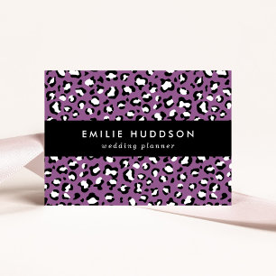 Leopard Pattern, Leopard Spots, Purple Leopard Business Card