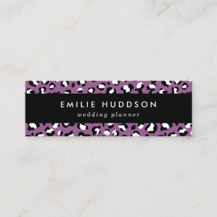 Leopard Pattern, Leopard Spots, Purple Leopard Mini Business Card