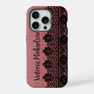 Leopard Pattern on Pink iPhone 15 Pro Case