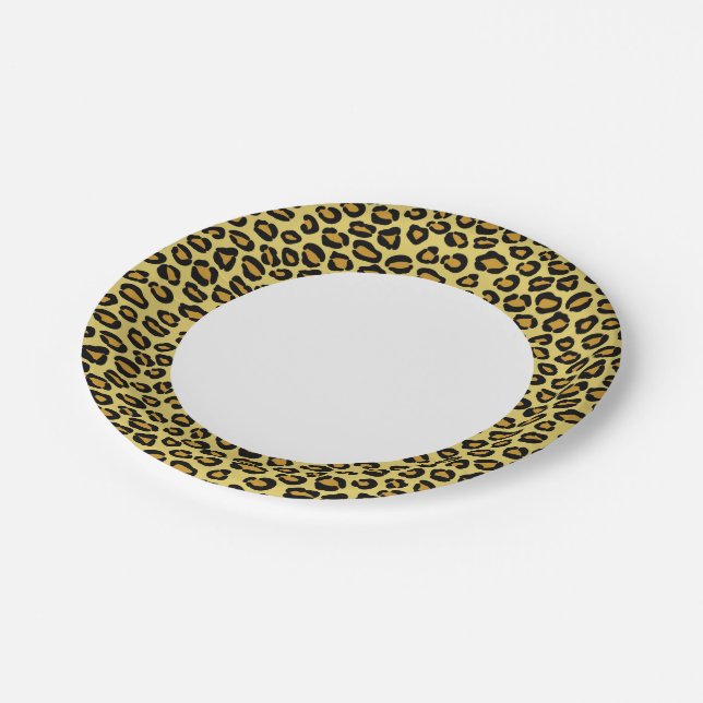 Leopard Pattern Paper Plate (Angled)