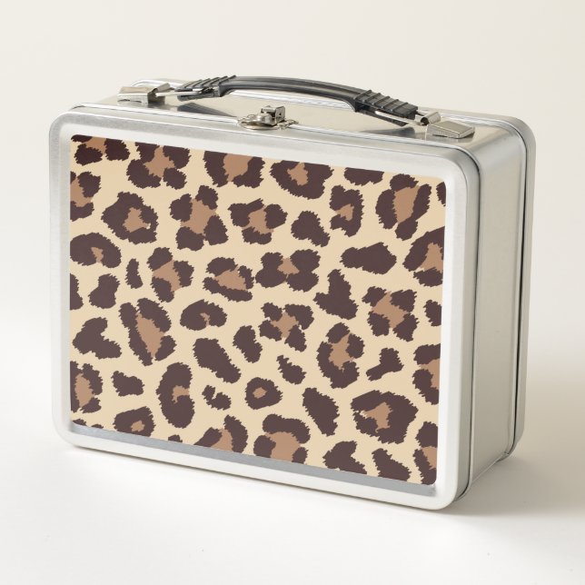 Leopard Pattern Print Lunch Box (Front)