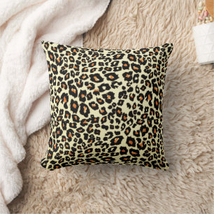 Leopard Pattern Retro Style Throw Pillow