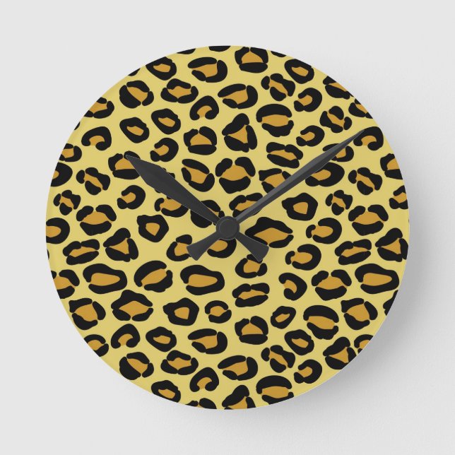 Leopard Pattern Round Clock (Front)