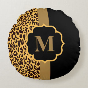 Leopard Pattern Round Pillow