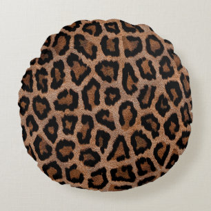 Leopard Pattern Round Pillow