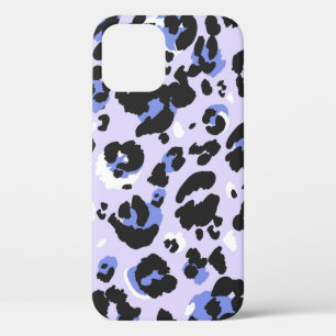 Leopard pattern seamless. Purple leo skin texture. iPhone 12 Case