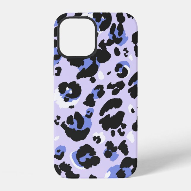 Leopard pattern seamless. Purple leo skin texture. iPhone Case (Back)