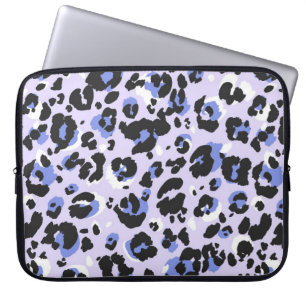 Leopard pattern seamless. Purple leo skin texture. Laptop Sleeve