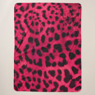 Leopard Pattern Sherpa Blanket
