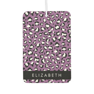 Leopard Pattern, Spots, Purple Leopard, Your Name Air Freshener