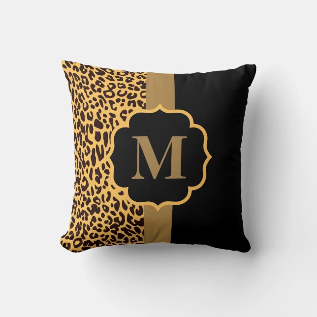 Leopard Pattern Throw Pillow (Front)
