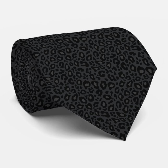 leopard pattern tie (Rolled)