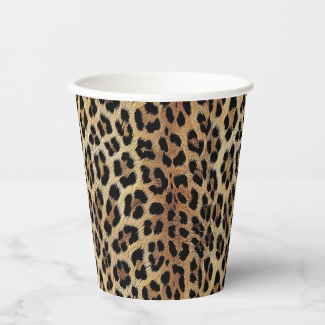 Leopard pattern, tiger, leopard skin, fashionable, paper cups (Front)