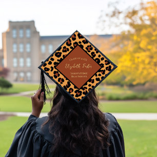 Leopard Pattern Trendy  Graduation Cap Topper