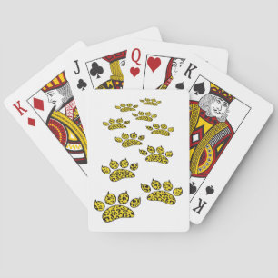 Leopard Paw Print Playing Cards