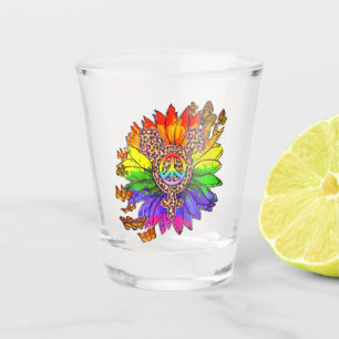 Leopard Pe Sign LGBT Pride Month Shot Glass