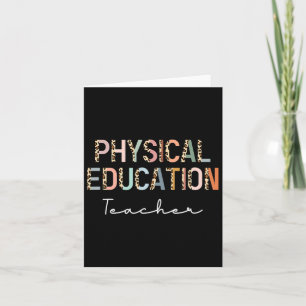 Leopard Pe Teacher Ck To School Physical Education Card