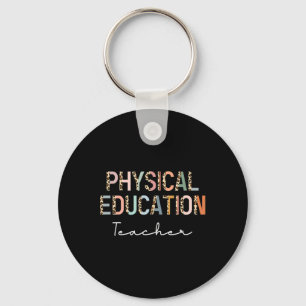 Leopard Pe Teacher Ck To School Physical Education Keychain
