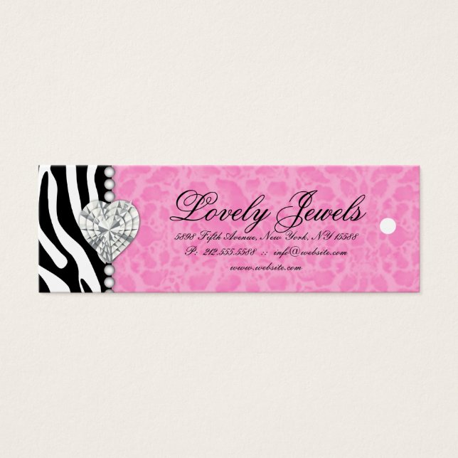 Leopard Pearl Joyaux en dentelle Prix Balise Rose (Devant)