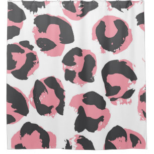 Leopard Pelt: Black Pink Texture