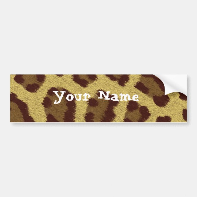 Leopard Personalized Bumper Sticker (Front)
