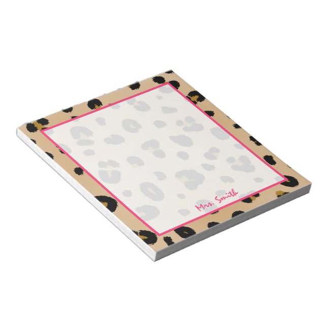 Leopard Personalized Notepad (Angled)