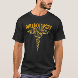 Leopard Phlebotomist Phlebotomy Men Women T-Shirt
