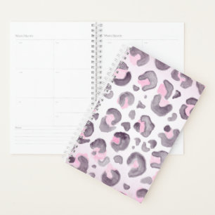 Leopard Pink and Brown  Planner