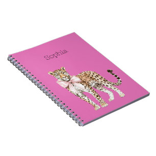 Leopard Pink Bow Notebook