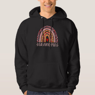 Leopard Pink Rainbow Grandma Nana Mimi Mama Mom Mo Hoodie