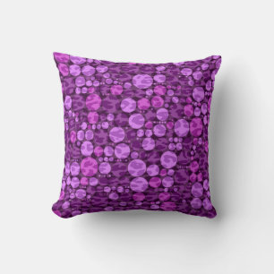 Leopard polka dots pattern   Purple and Violet Throw Pillow
