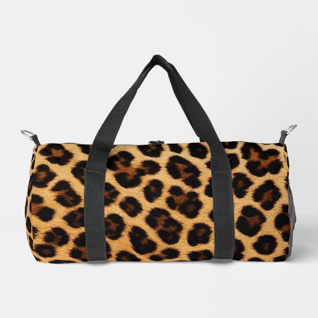 Leopard Popular Cat Animal Print Collection Duffle Bag (Front)