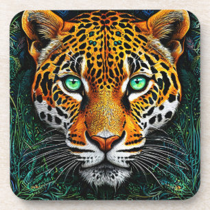 Leopard portrait coaster