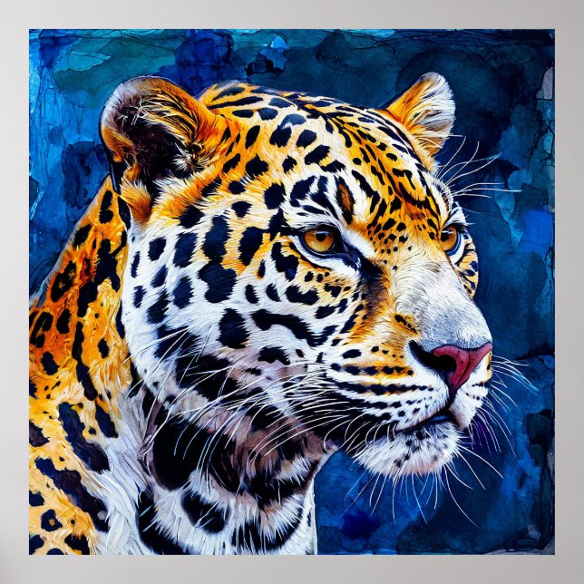 🐆 Leopard Portrait For Bold Modern Decor (Front)