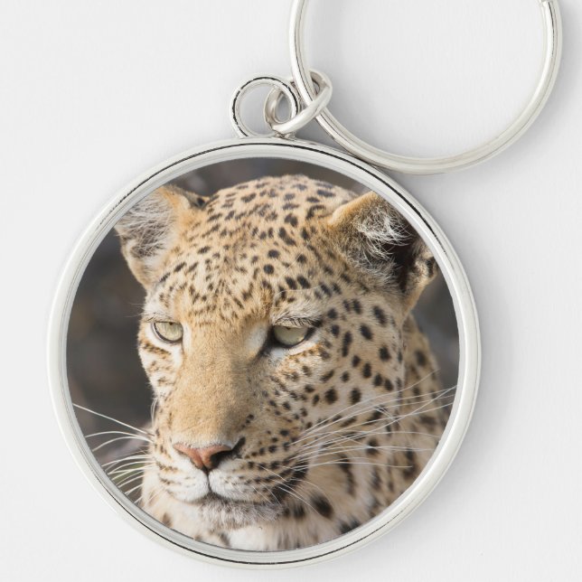 Leopard portrait keychain (Front)