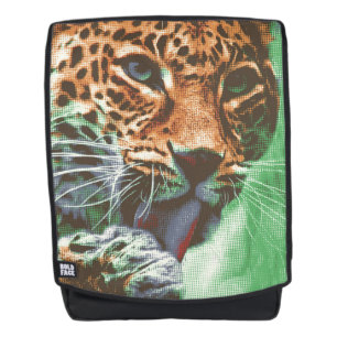 Leopard Portrait Rucksack Backpack