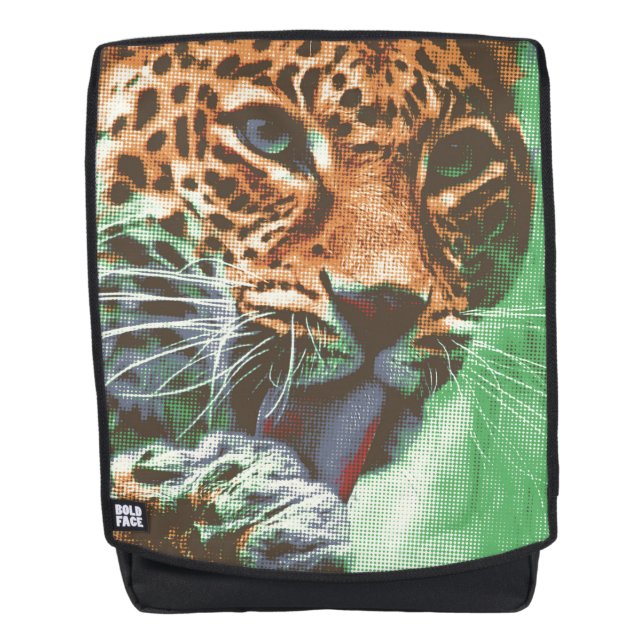 Leopard Portrait Rucksack Backpack (Front)