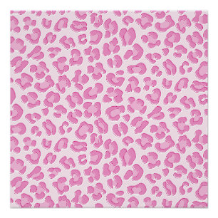 Leopard Preppy Pink Line Poster