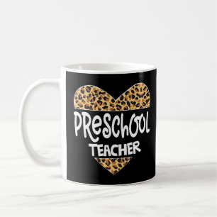Leopard Preschool Teacher Back School Daycare Appr Coffee Mug