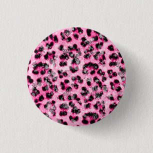 Leopard Print 1 Inch Round Button