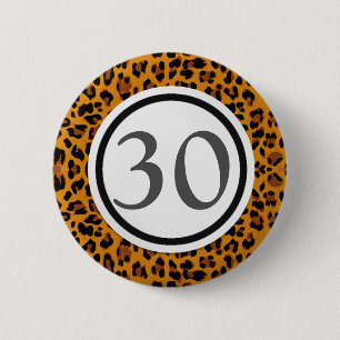 Leopard Print 2 Inch Round Button