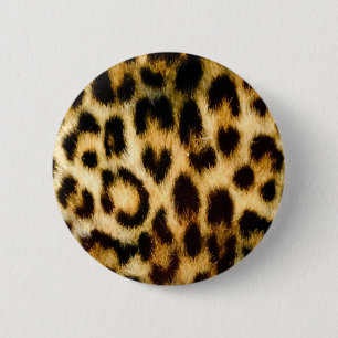 Leopard print 2 inch round button