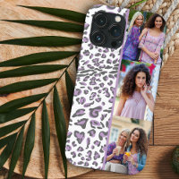 Leopard Print 3 Vertical Photo Lilac