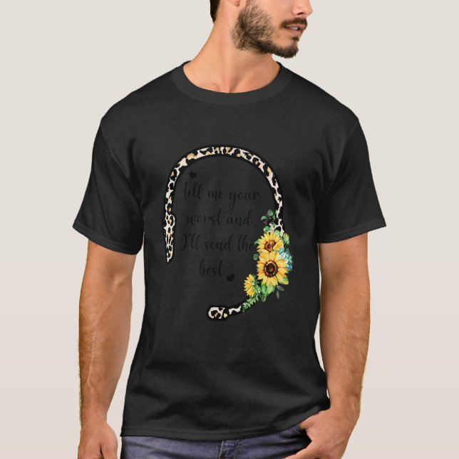 Leopard Print 911 Dispatchers First Responder Cute T-Shirt (Front)
