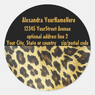 Leopard Print Address Labels