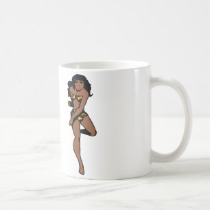 leopard print african pin up coffee mug