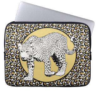 Leopard print all-over design laptop sleeve