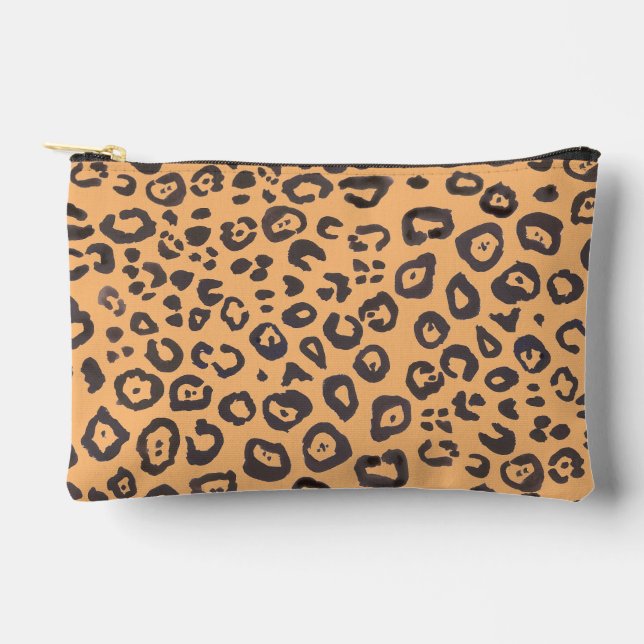 Leopard Print Animal Pattern Painting Accessory Pouch (Front)