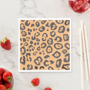 Leopard Print Animal Pattern Painting Napkin