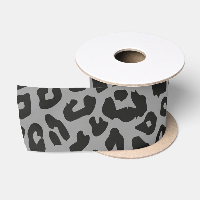 Leopard Print Animal Skin Pattern Satin Ribbon (Spool)